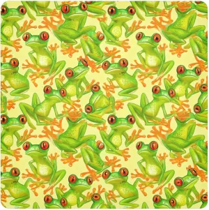ODAWA Camera Lens Wrap Cloth 17.7 In, Green Frogs Travel Makeup Bag Organizer, Lens Protector for Camera