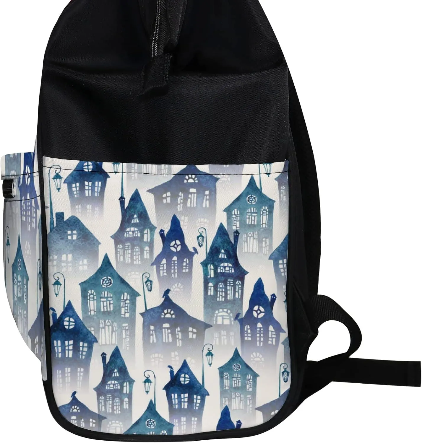 Old City Fog Crooked Diaper Bag Backpack Waterproof Backpack Baby Nappy Changing Bag for Travel Large Capacity Durable and Stylish for Woman