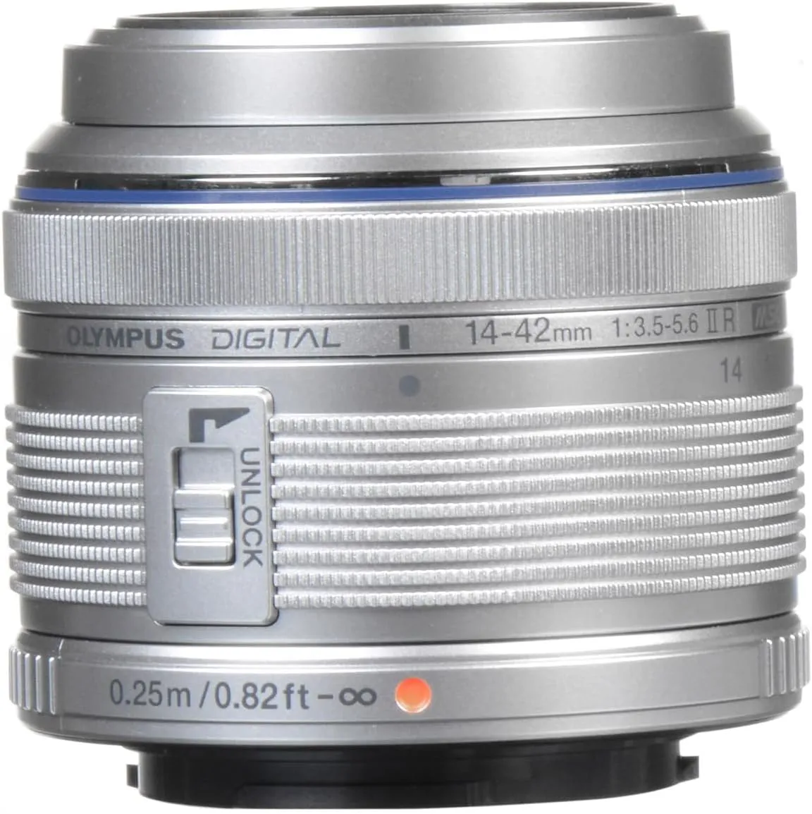OM SYSTEM OLYMPUS M.Zuiko Digital 14-42mm F3.5-5.6 IIR Silver For Micro Four Thirds System Camera, Compact 3x zoom Lens