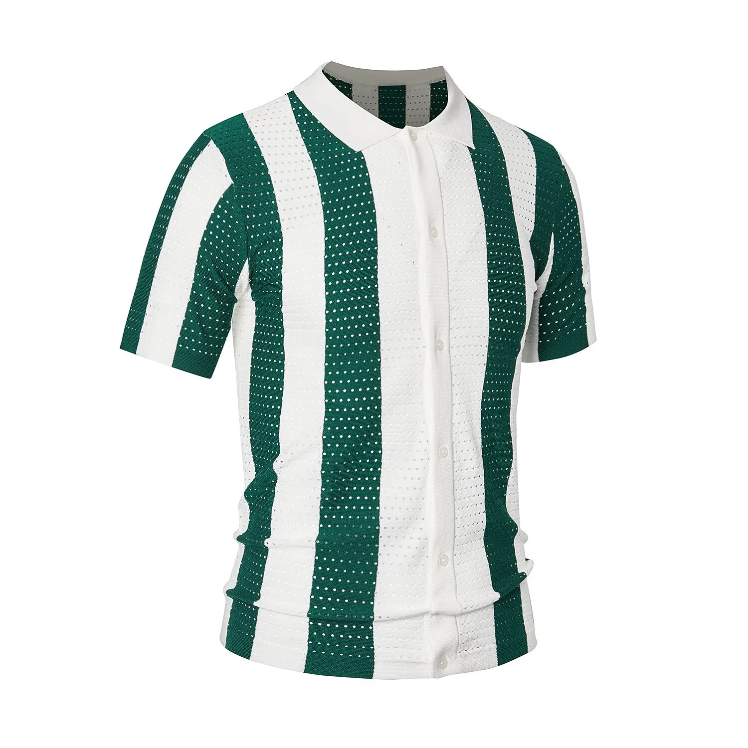 Open Collar Knitted Polo Shirts