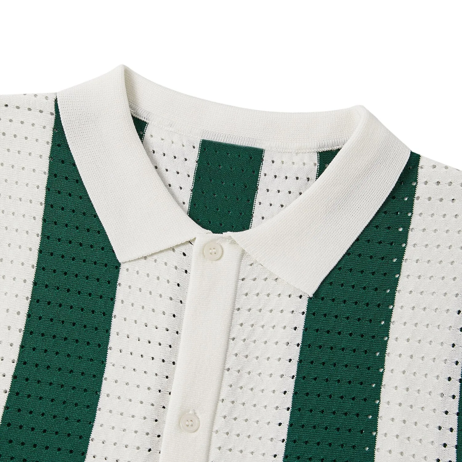 Open Collar Knitted Polo Shirts