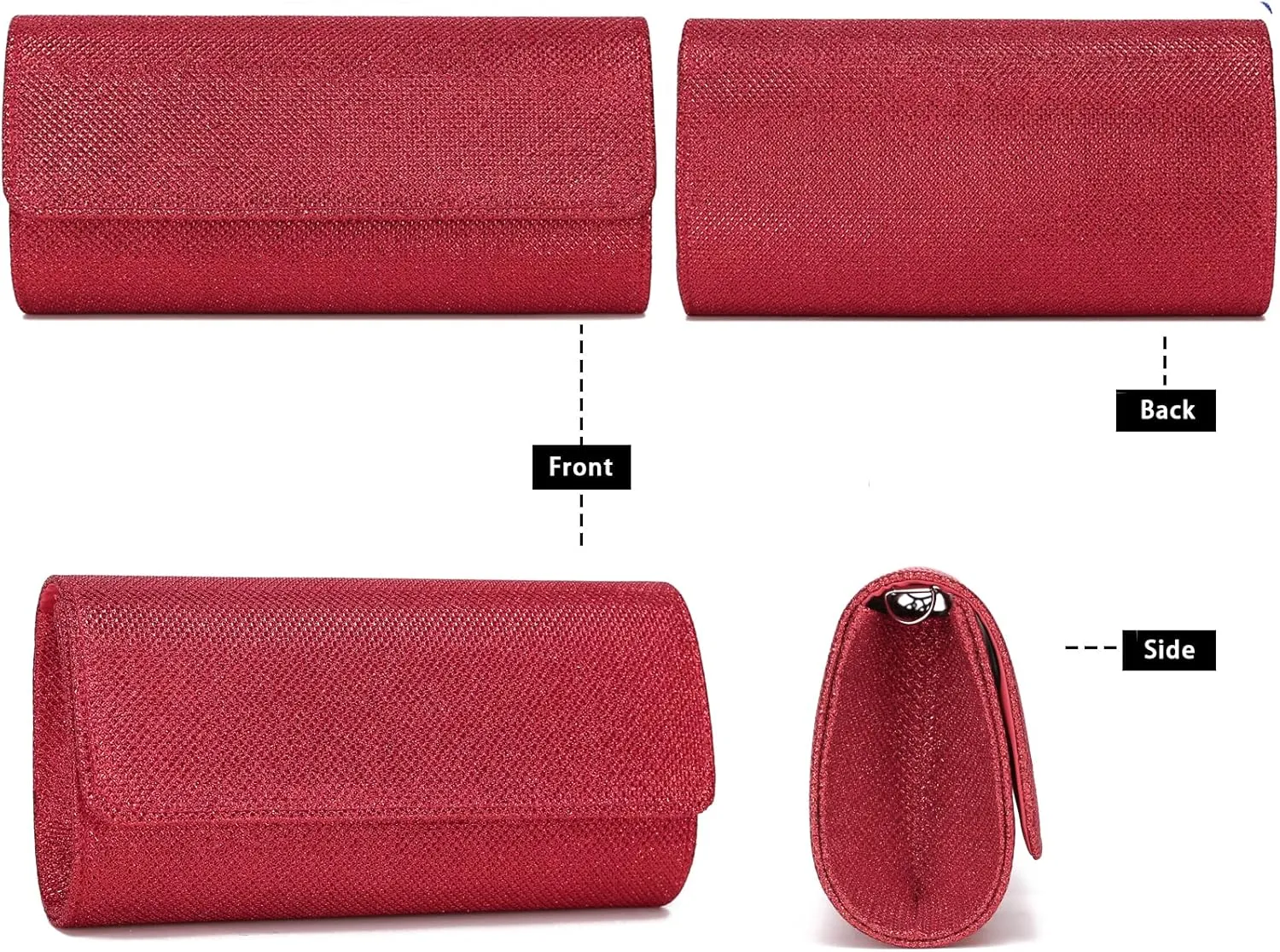 Outrip Women's Evening Bag Clutch Purse Glitter Party Wedding Handbag with Chain