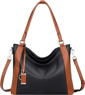 Over Earth Genuine Leather Purses for Women Casual Hobo Shoulder Handbags Large Crossbody Bags