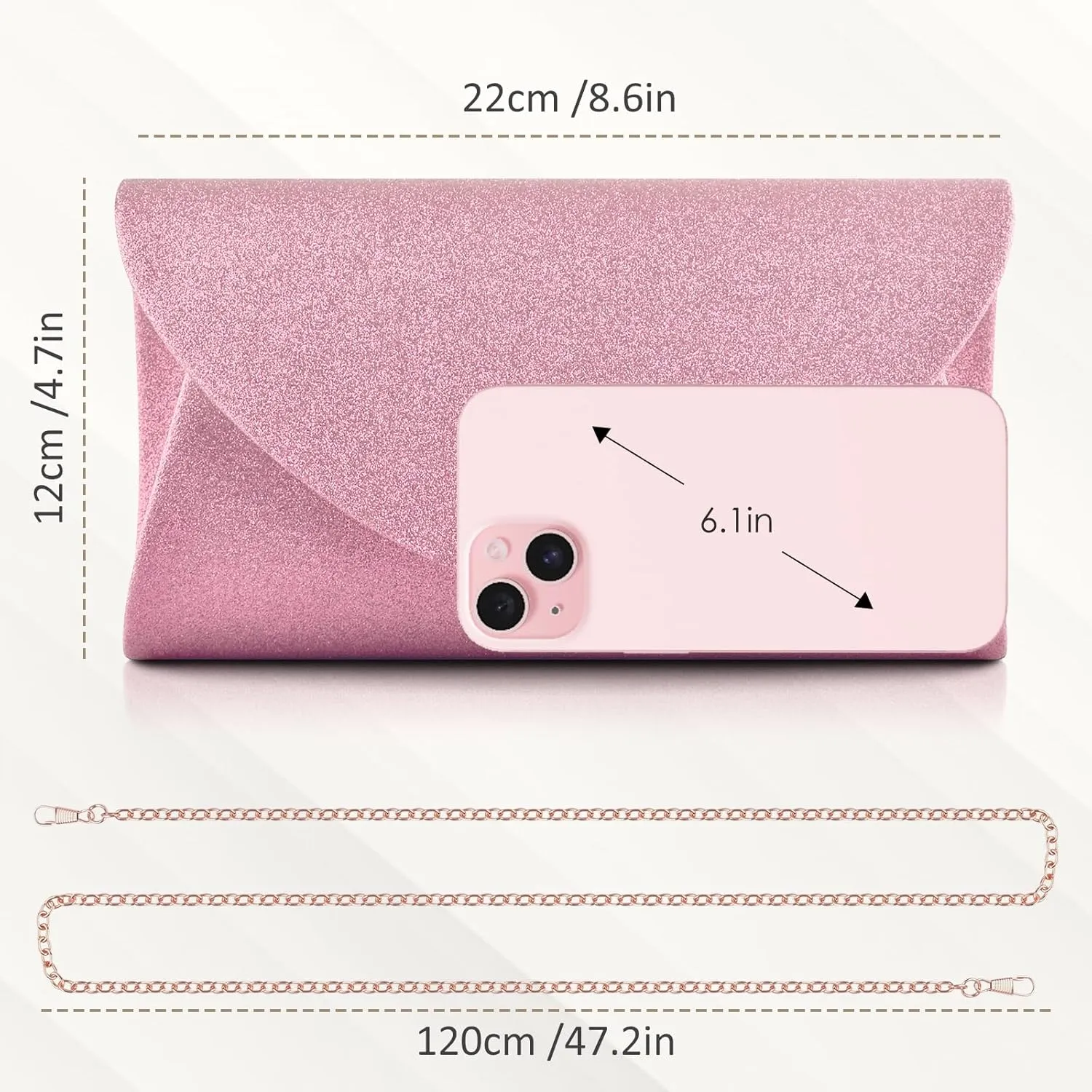 PACETAP Clutch Purses for Women, Handbags with Chain for Women Formal, Evening Bag for Wedding Party Cocktail Prom Dinner
