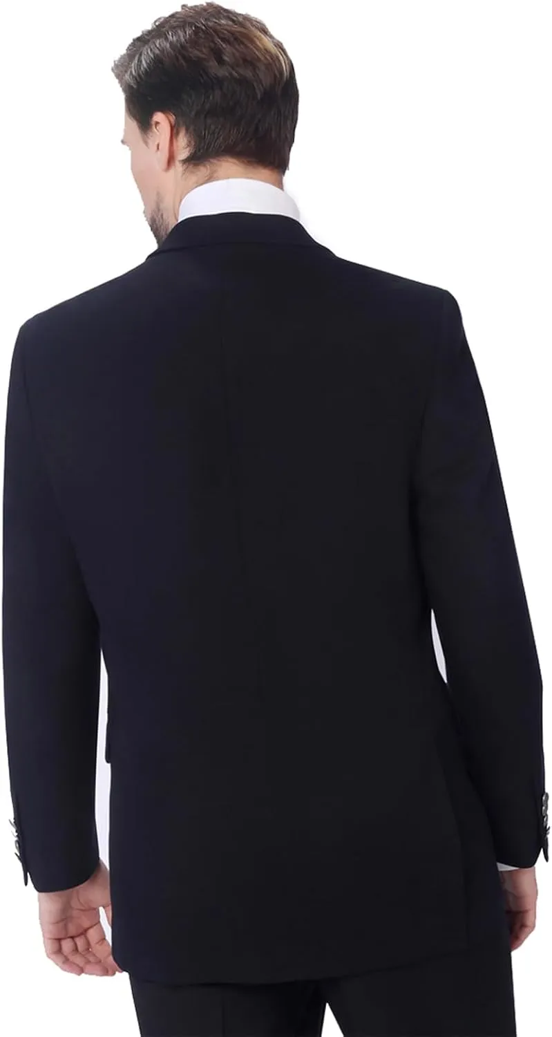 P&L Men's Sport Coat Classic Fit Blazer for Men Lightweight 2 Button Stretch Jacket in Solid & Plaid for Business & Casual