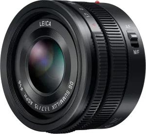 Panasonic H-X015-K Monofocal Wide Angle Lens for Micro Four Thirds Leica DG SUMMILUX 15mm/F1.7 ASPH. Black