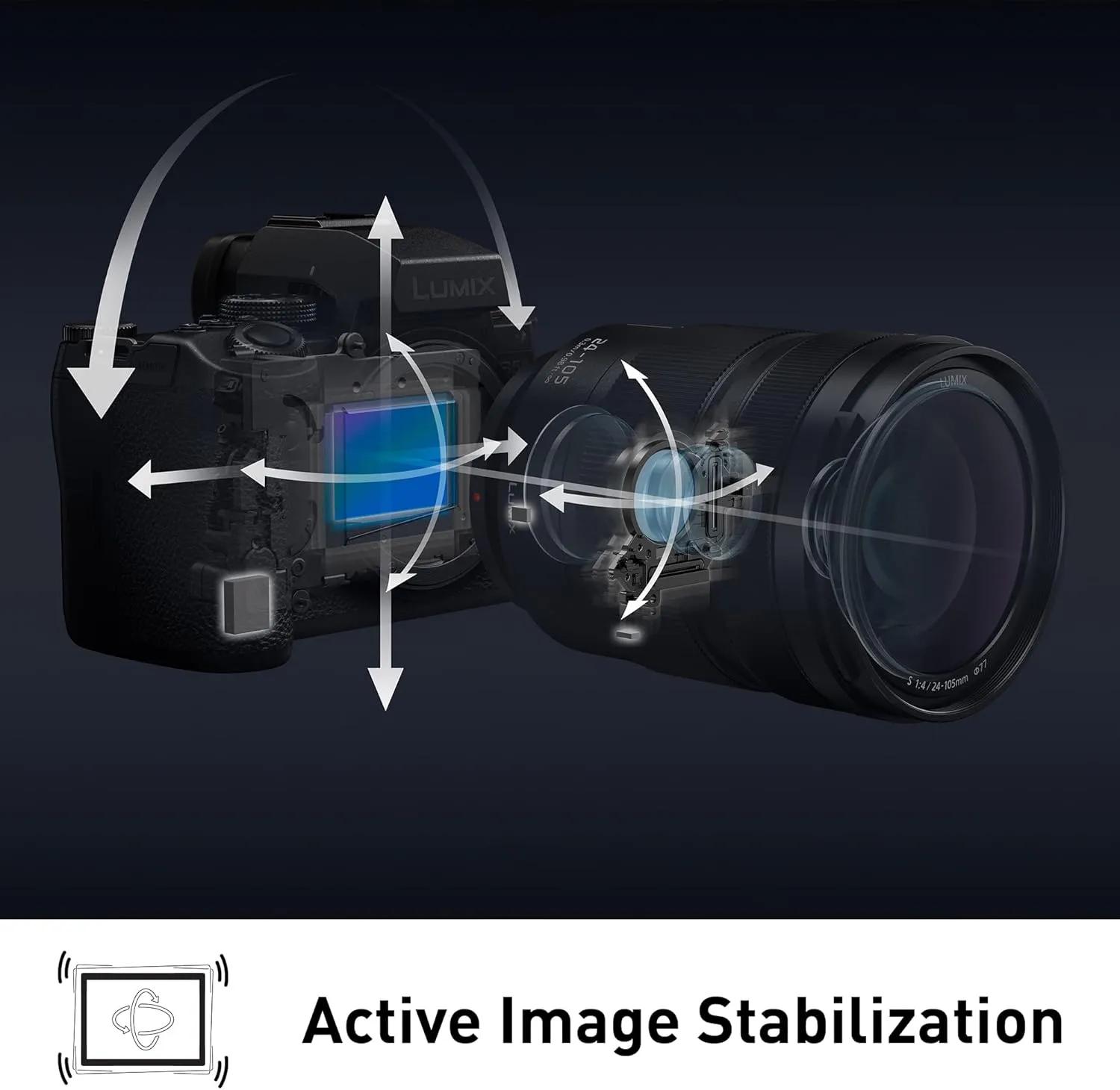 Panasonic LUMIX S5II Mirrorless Camera, 24.2MP Full Frame with Phase Hybrid AF, New Active I.S. Technology, Unlimited 4:2:2 10-bit Recording - DC-S5M2BODY Black