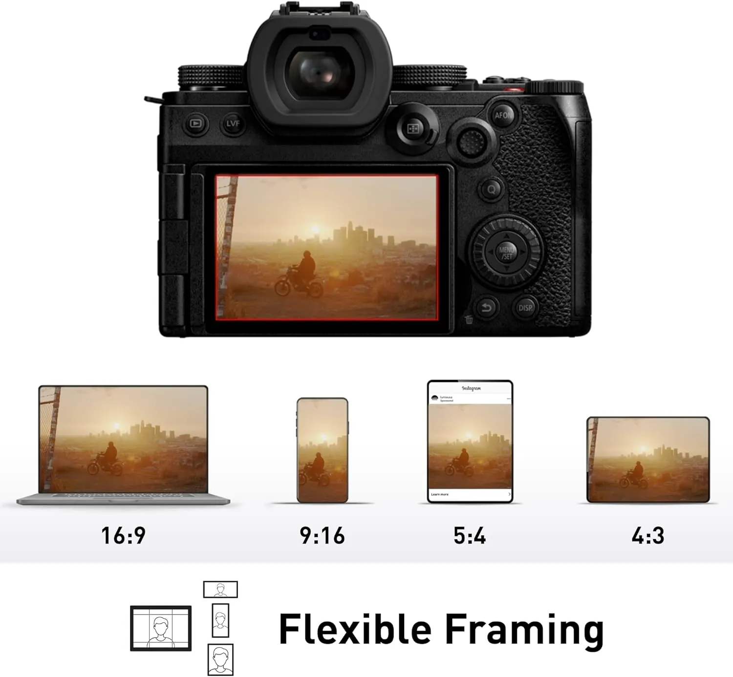 Panasonic LUMIX S5II Mirrorless Camera, 24.2MP Full Frame with Phase Hybrid AF, New Active I.S. Technology, Unlimited 4:2:2 10-bit Recording - DC-S5M2BODY Black