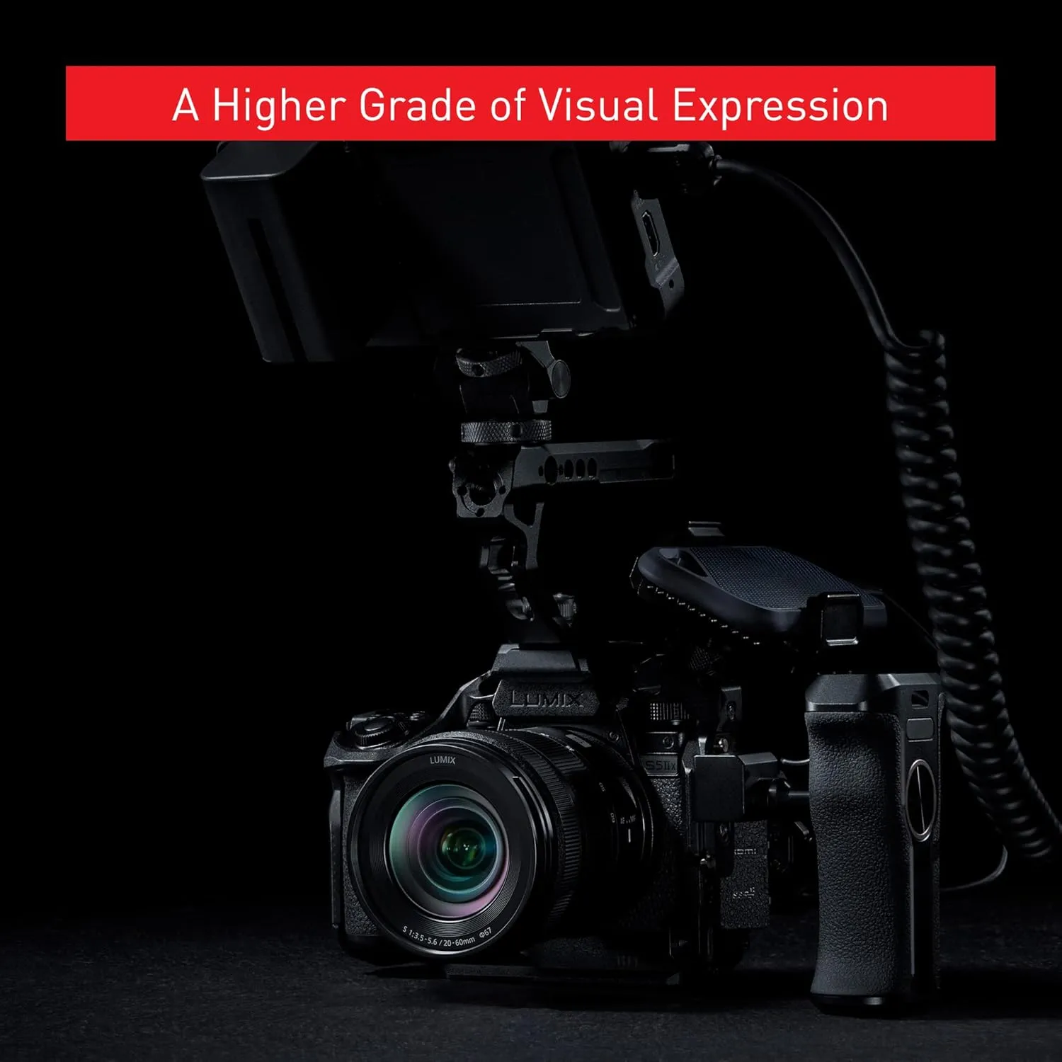 Panasonic LUMIX S5IIX Mirrorless Camera, 24.2MP Full Frame with Phase Hybrid AF, Unlimited 4:2:2 10-bit Recording, 5.8K Pro-Res, RAW Over HDMI, IP Streaming with 20-60mm F3.5-5.6 Lens - DC-S5M2XKK