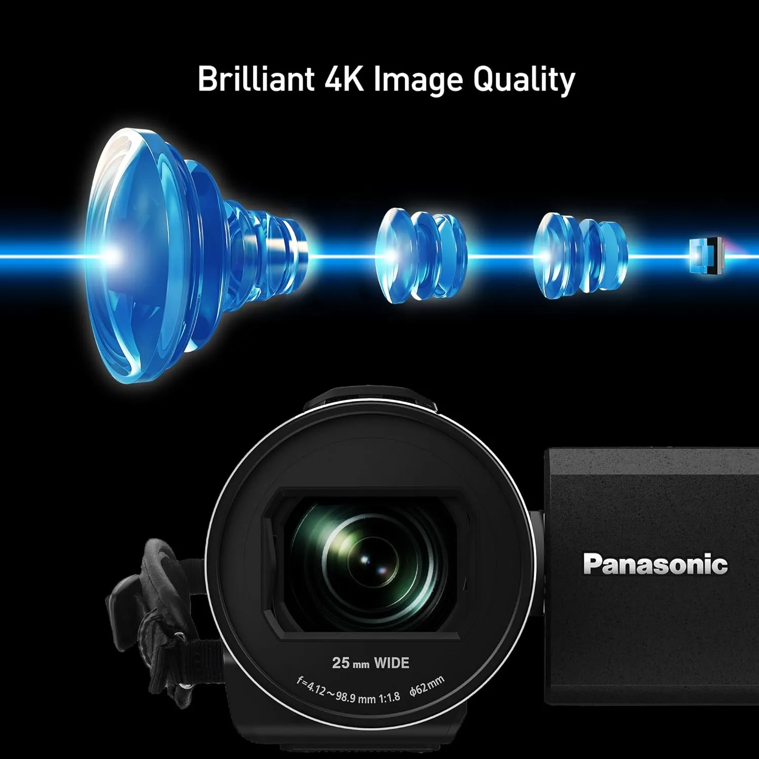 Panasonic VX3 (HC-VX3) 4K Camcorder, Lightweight Video Camera, Record Memories and Moments That Last