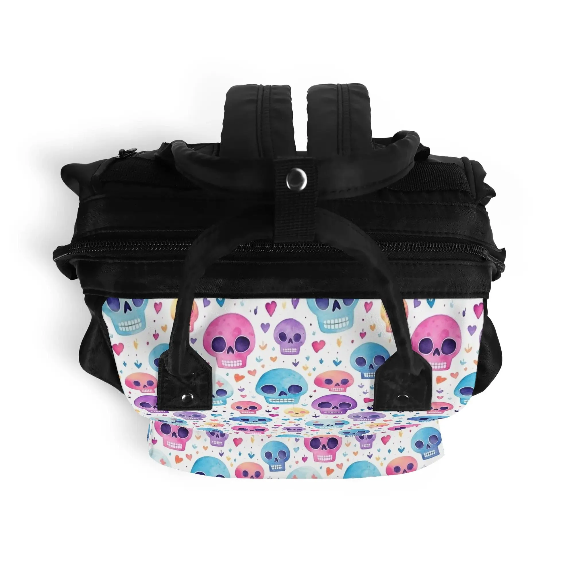 Pastel Skulls Large Capacity Diaper Bag Mummy Backpack Nursing Bag