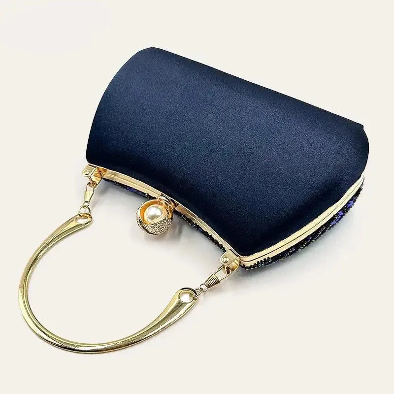 Peacock Beads Bling Clutch