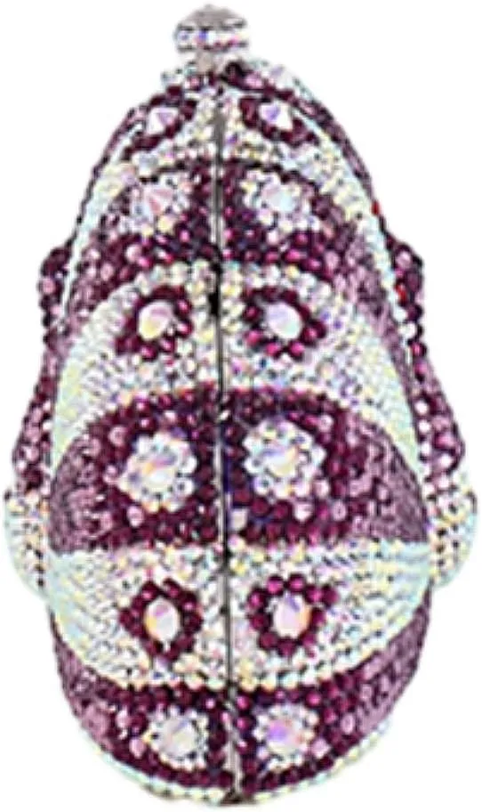 Peacock Crystal Clutch Purses for Women Sparkly Rhinestone Evening Handbags Party Wedding Glitter Purse A-Purple&Silver