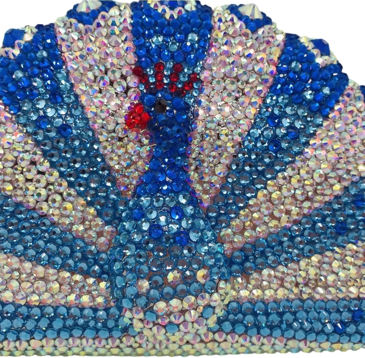 Peacock Crystal Clutch Purses for Women Sparkly Rhinestone Evening Handbags Party Wedding Glitter Purse A-Purple&Silver