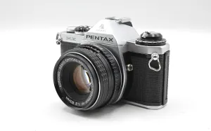 Pentax ME 35mm SLR Film Camera With Pentax PK lens mount system and included MF / Manual Focusing 50MM lens. Custom and Auto shutter options. (Renewed)
