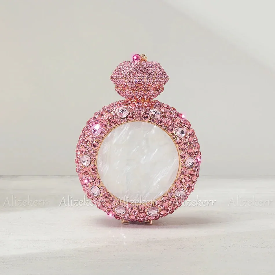 Perfume Bottle Crystal Clutch