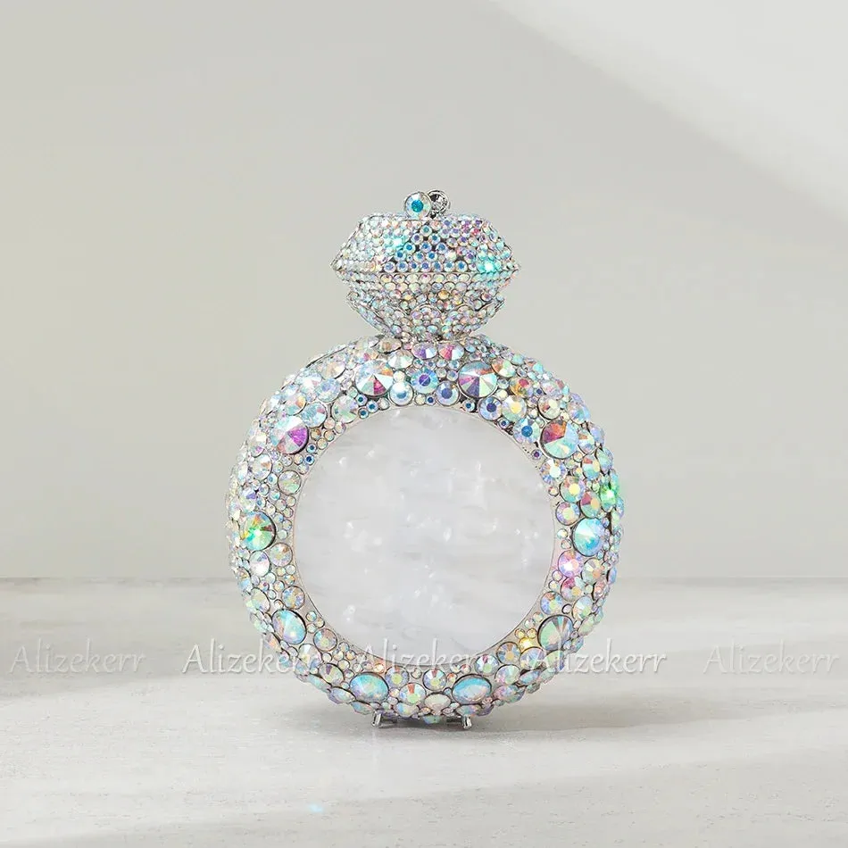 Perfume Bottle Crystal Clutch
