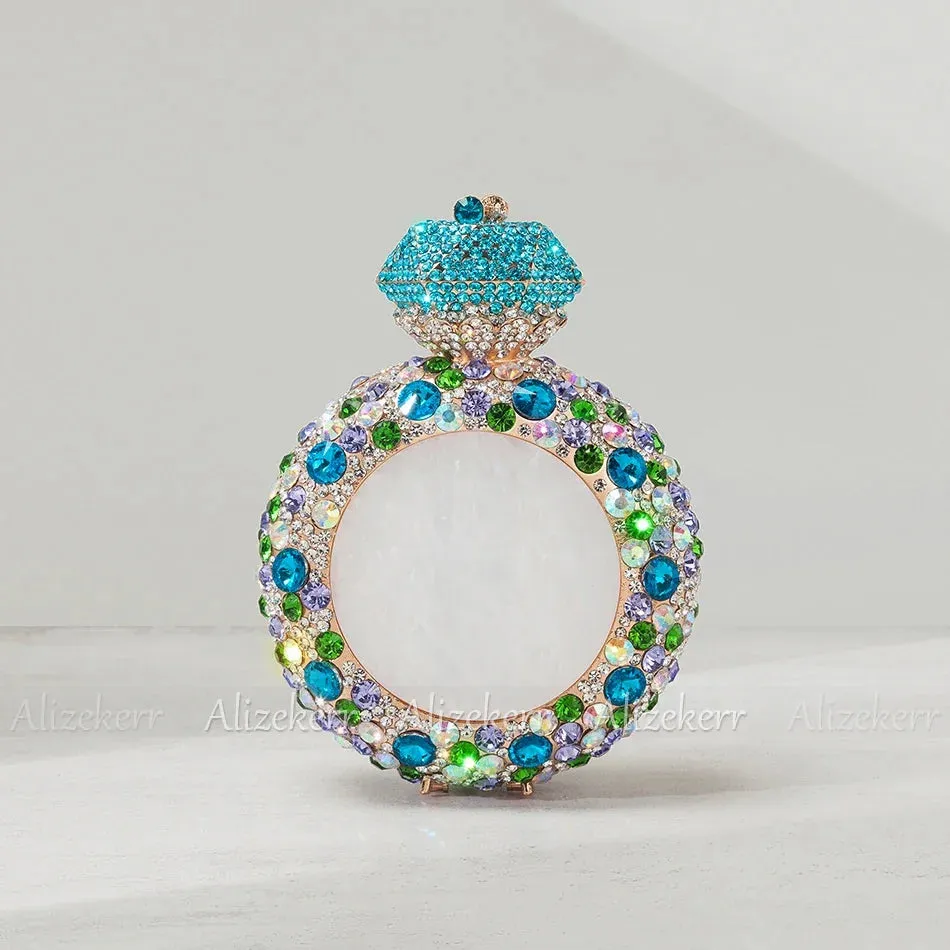 Perfume Bottle Crystal Clutch