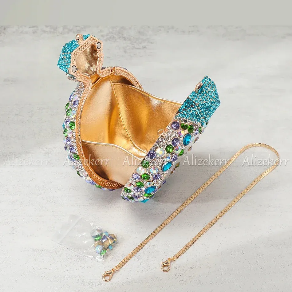 Perfume Bottle Crystal Clutch