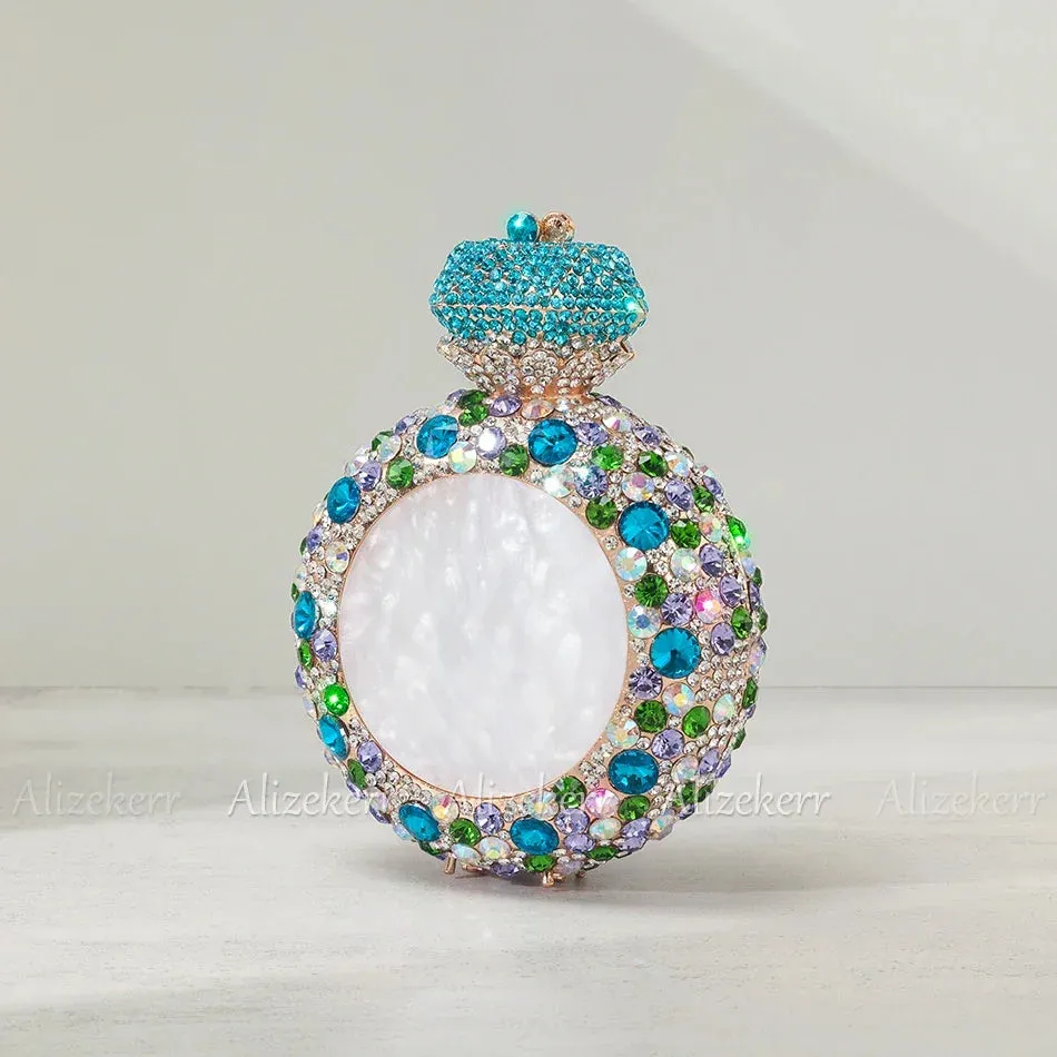Perfume Bottle Crystal Clutch