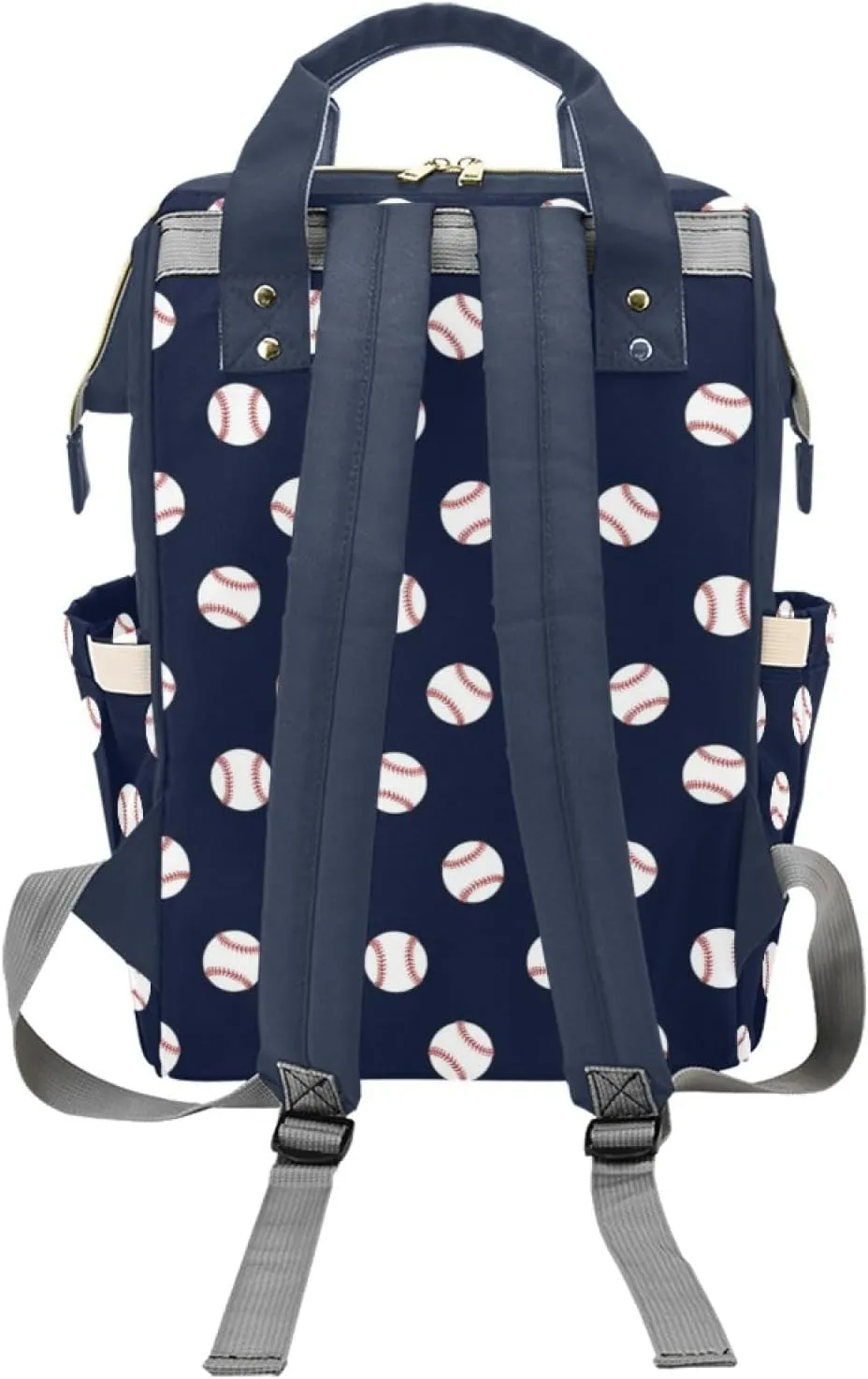 Personalized Baby Diaper Bag Backpack for Women, Custom Name Nursing Mommy Daypack, Diaper Bag for Girls Boys, New Mom Gifts (Baseball)
