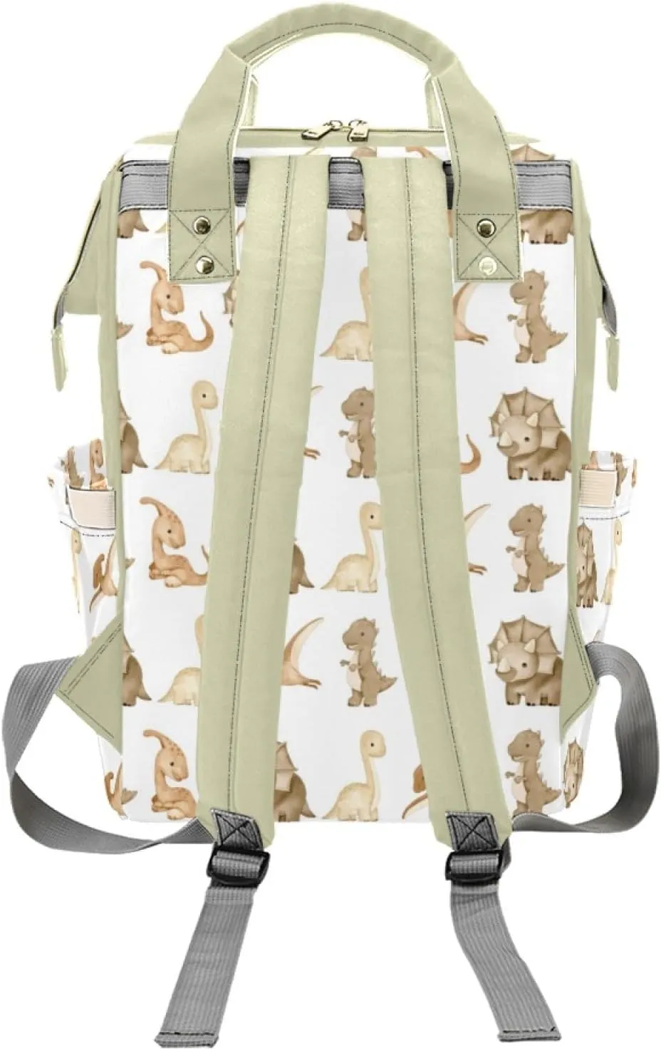 Personalized Diaper Bag Backpack for Women, Custom Name Nursing Mommy Daypack, Cute Dinosaur Diaper Bag for Girls Boys, New Mom Gifts