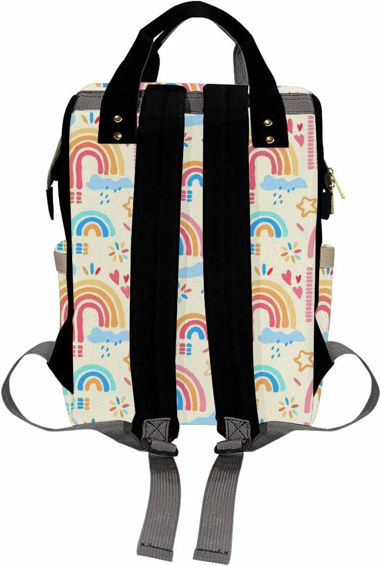 Personalized Diaper Bag Backpack with Name for Baby Girls, Custom Name Baby Bag Nursing Nappy Bag Travel Tote Bag Handbag Shoulder Bag Gifts for Mom Girl, Customized Kids Schoolbag, Baby Shower Gifts