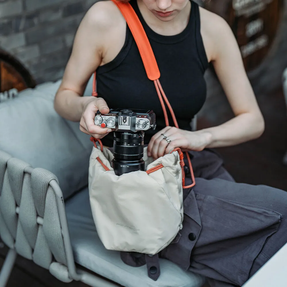 PGYTECH OneGo Drawstring Storage Bag with Detachable Shoulder Strap and Interior Dividers for Cameras, Smartphones, and Accessories