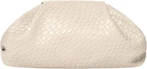 PHILOMENA Women's Vegan Leather Purse Ruched Bag Evening Handbag Dumpling Clutch Purse