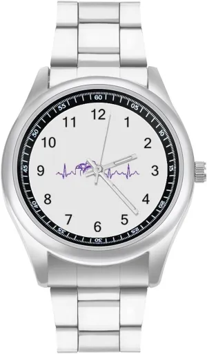 Photographer Heartbeat Casual Wrist Watches for Men Classic Business Dress Watch Big Face for Work Gym