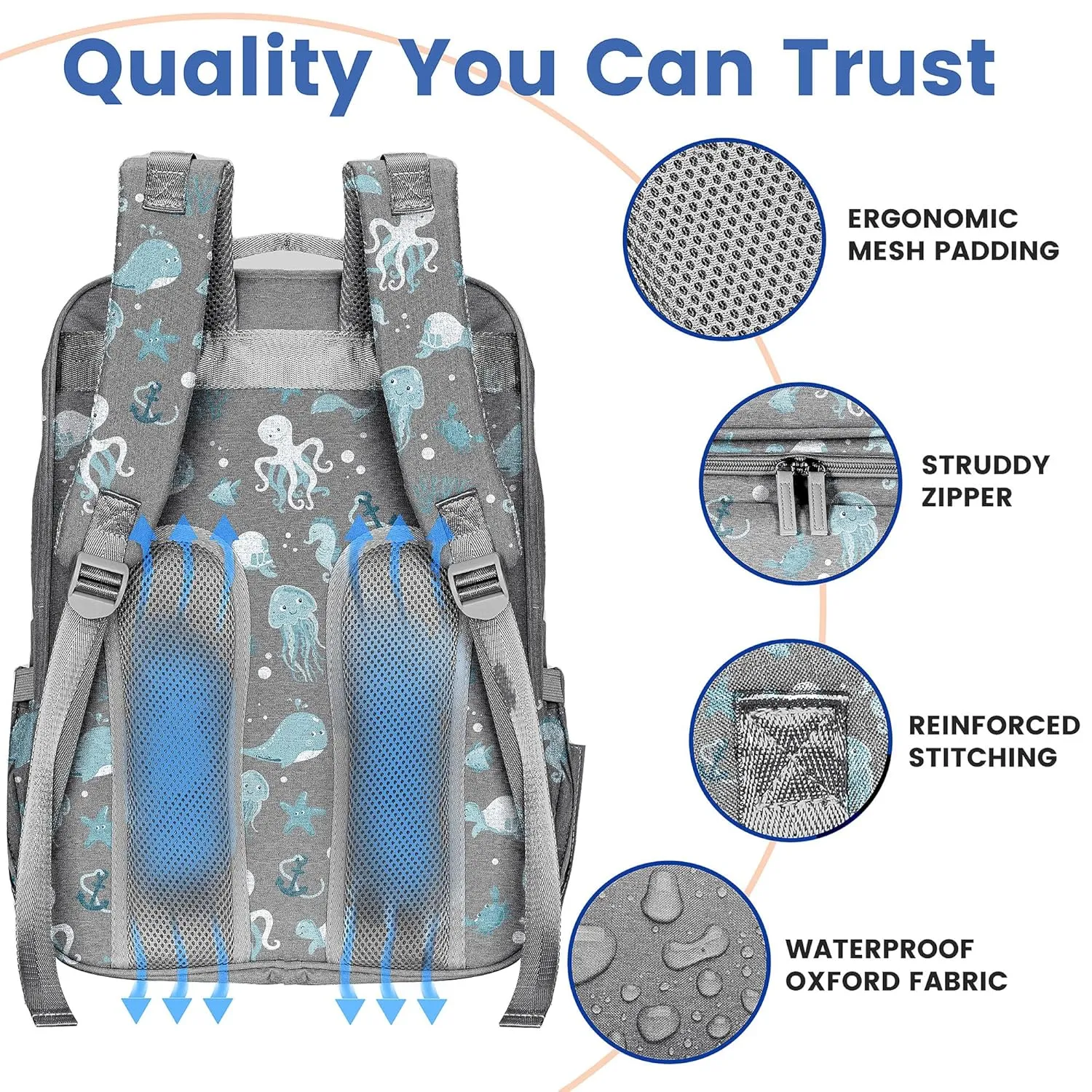 PILLANI Baby Diaper Bag Backpack - Baby Bag for Boys & Girls - Diaper Backpack - Large Travel Diaper Bags with Changing Pad - Baby Registry Search & Baby Shower Gifts - Newborn Essentials Must Haves