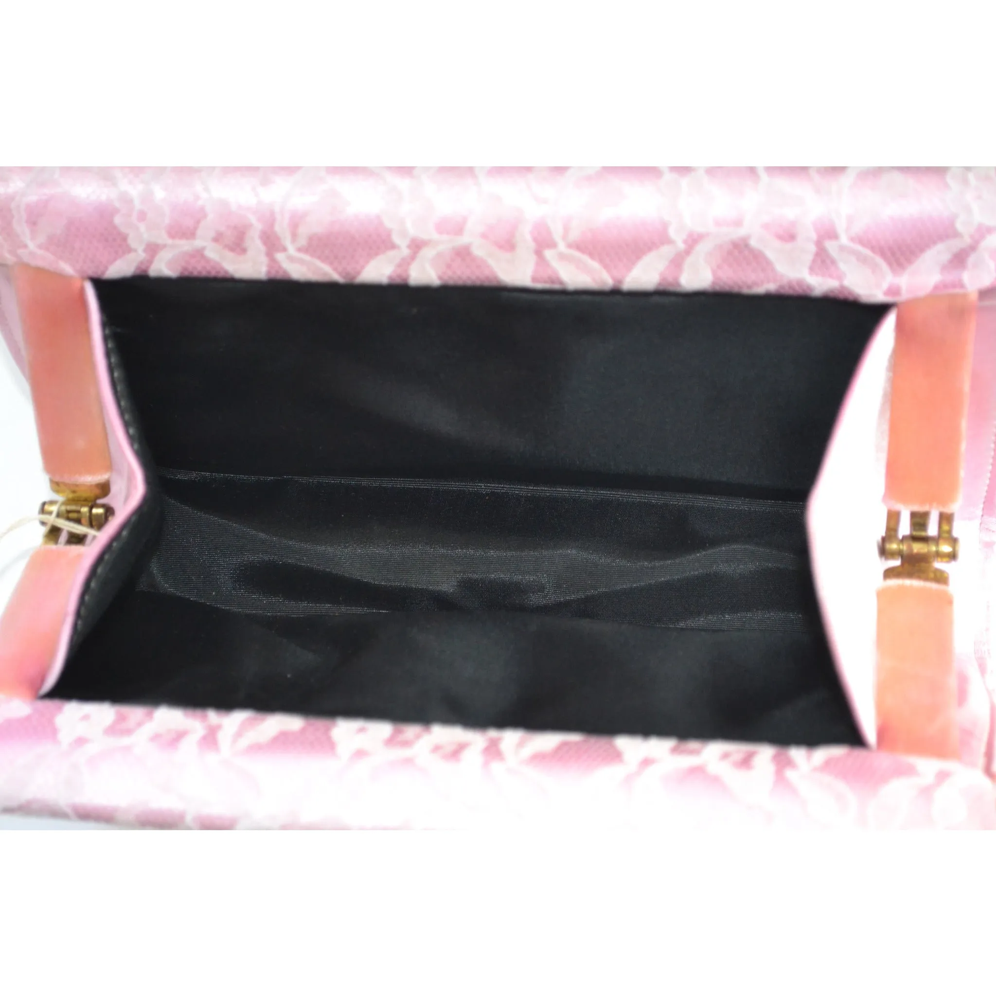 Pink & Satin Lace Clutch Purse