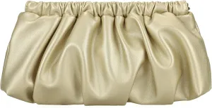 Pleated Evening Bag Soft Vegan Leather Dressy Clutch Purse Formal Ruched Handbag for Women