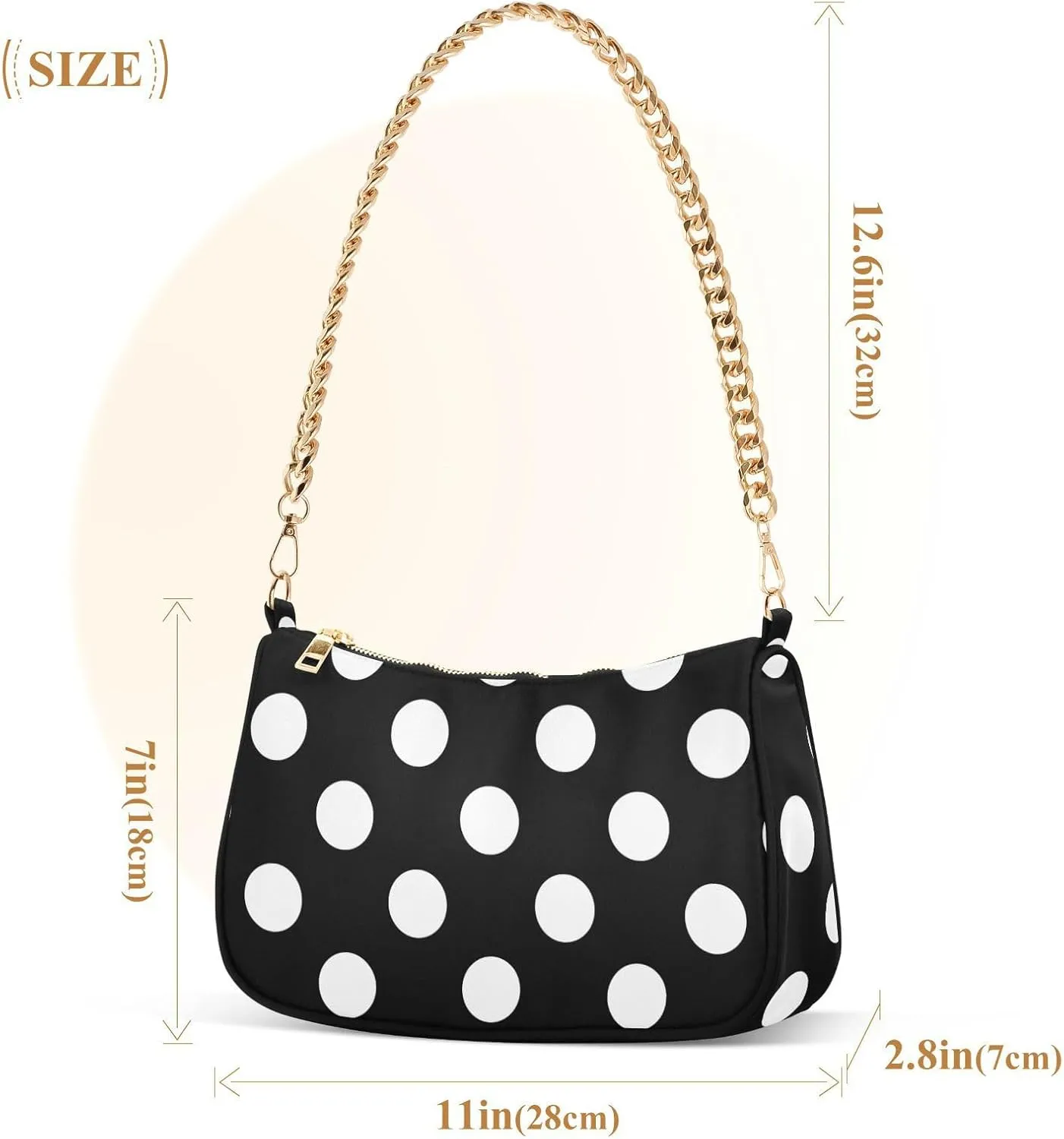 Polka Dot Red Shoulder Bag for Women Small Purse Chain Clutch Mini Purse with Chain Strap for Women Girlfriend