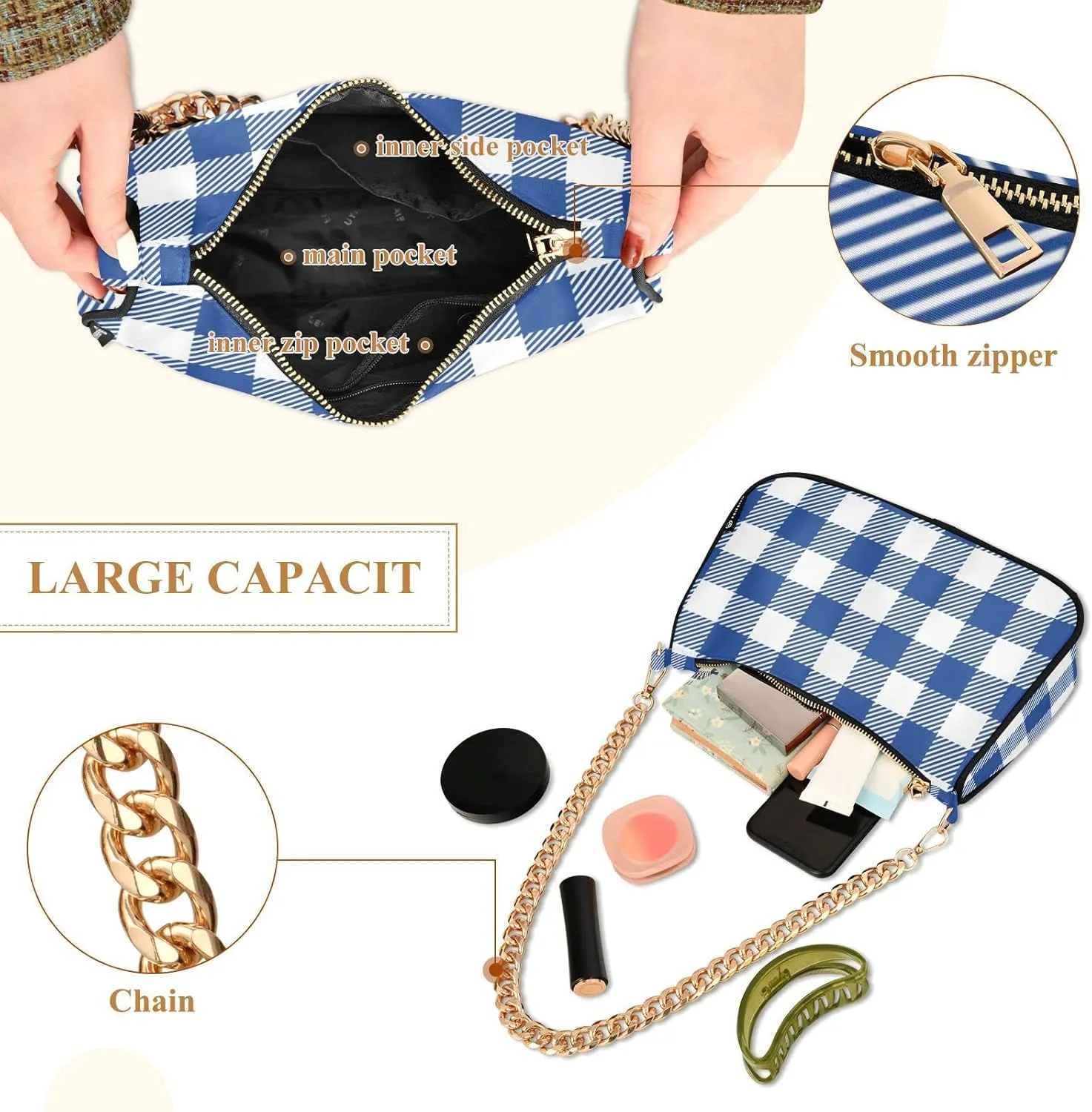 Polka Dot Red Shoulder Bag for Women Small Purse Chain Clutch Mini Purse with Chain Strap for Women Girlfriend