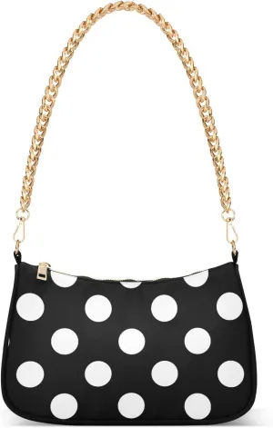 Polka Dot Red Shoulder Bag for Women Small Purse Chain Clutch Mini Purse with Chain Strap for Women Girlfriend
