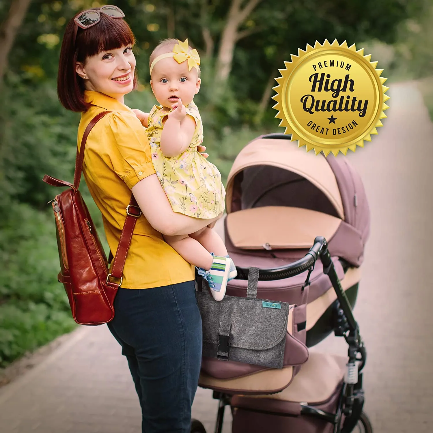 Portable Diaper Changing Pad, Portable Changing Pad for Newborn Girl & Boy - Baby Changing Pad with Smart Wipes Pocket – Waterproof Travel Changing Station Kit - Baby Gift by Kopi Baby