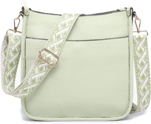 Posie Crossbody Bags for Women Trendy Vegan Leather Hobo Purses Shoulder Handbags with Wide Adjustable Guitar Strap