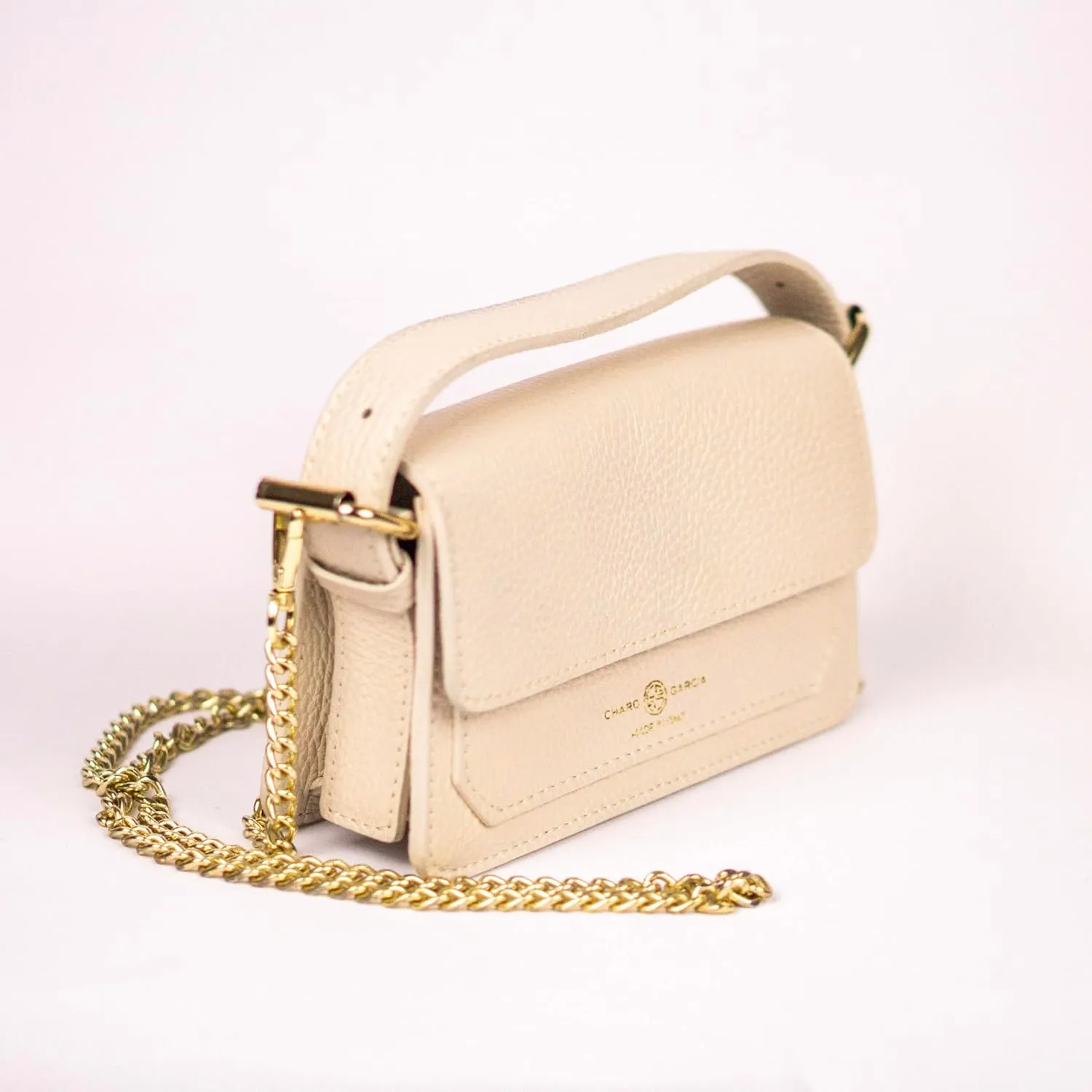 Premium Italian Leather Handmade in Florence, Italy. Small Crossbody Bag for Women with a Detachable Strap Made in Italy