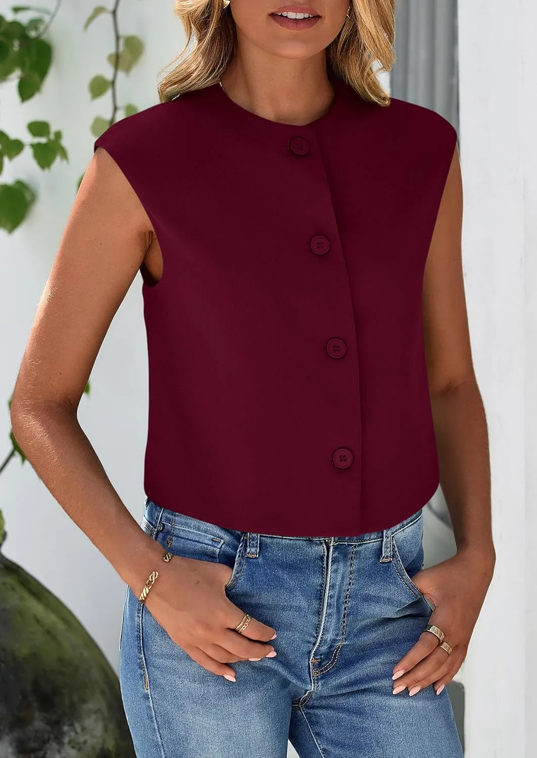PRETTYGARDEN Women's Summer Suit Vest 2025 Dressy Casual Crop Tops Business Work Office Clothes Trendy Blazer Waistcoat