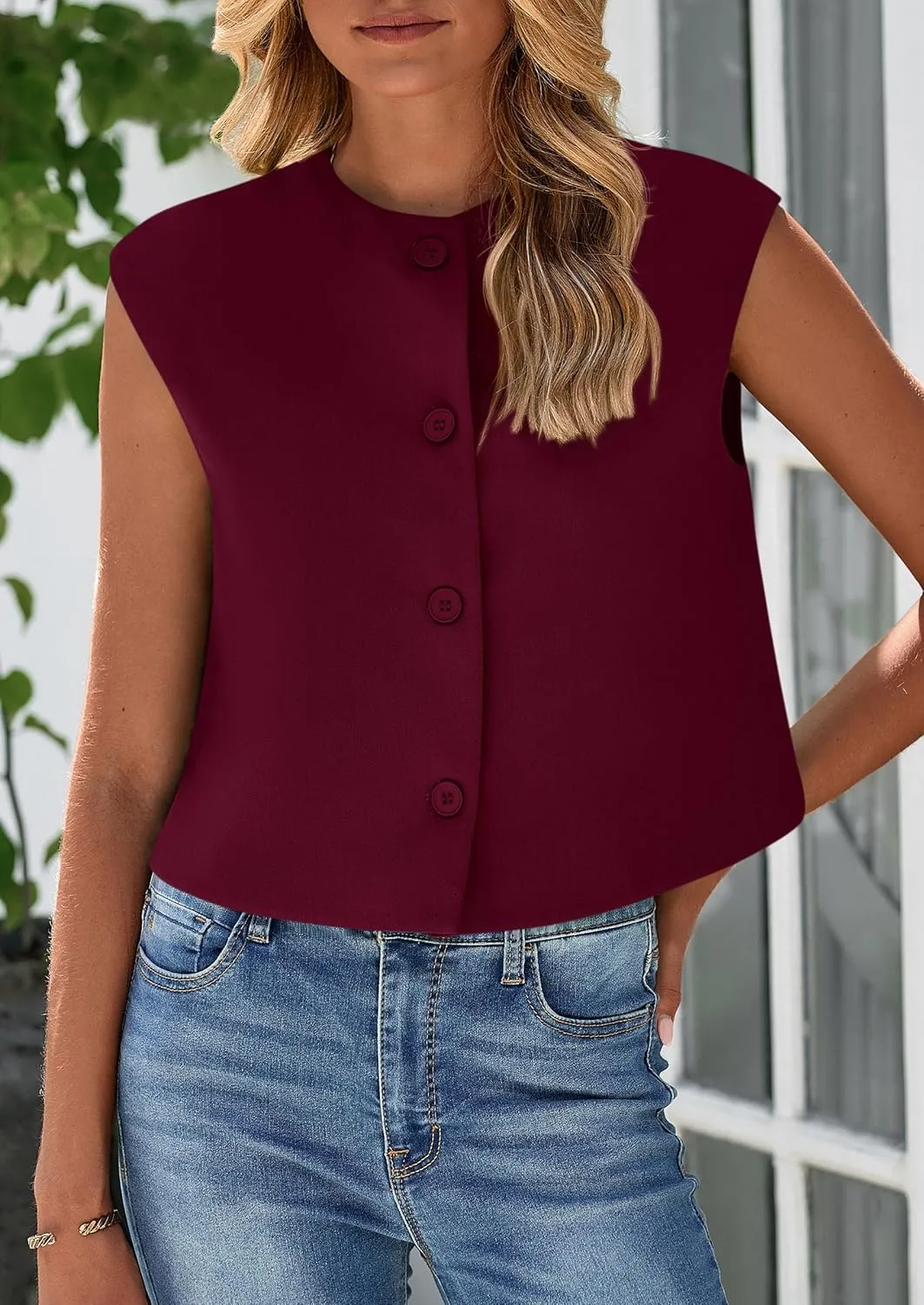 PRETTYGARDEN Women's Summer Suit Vest 2025 Dressy Casual Crop Tops Business Work Office Clothes Trendy Blazer Waistcoat