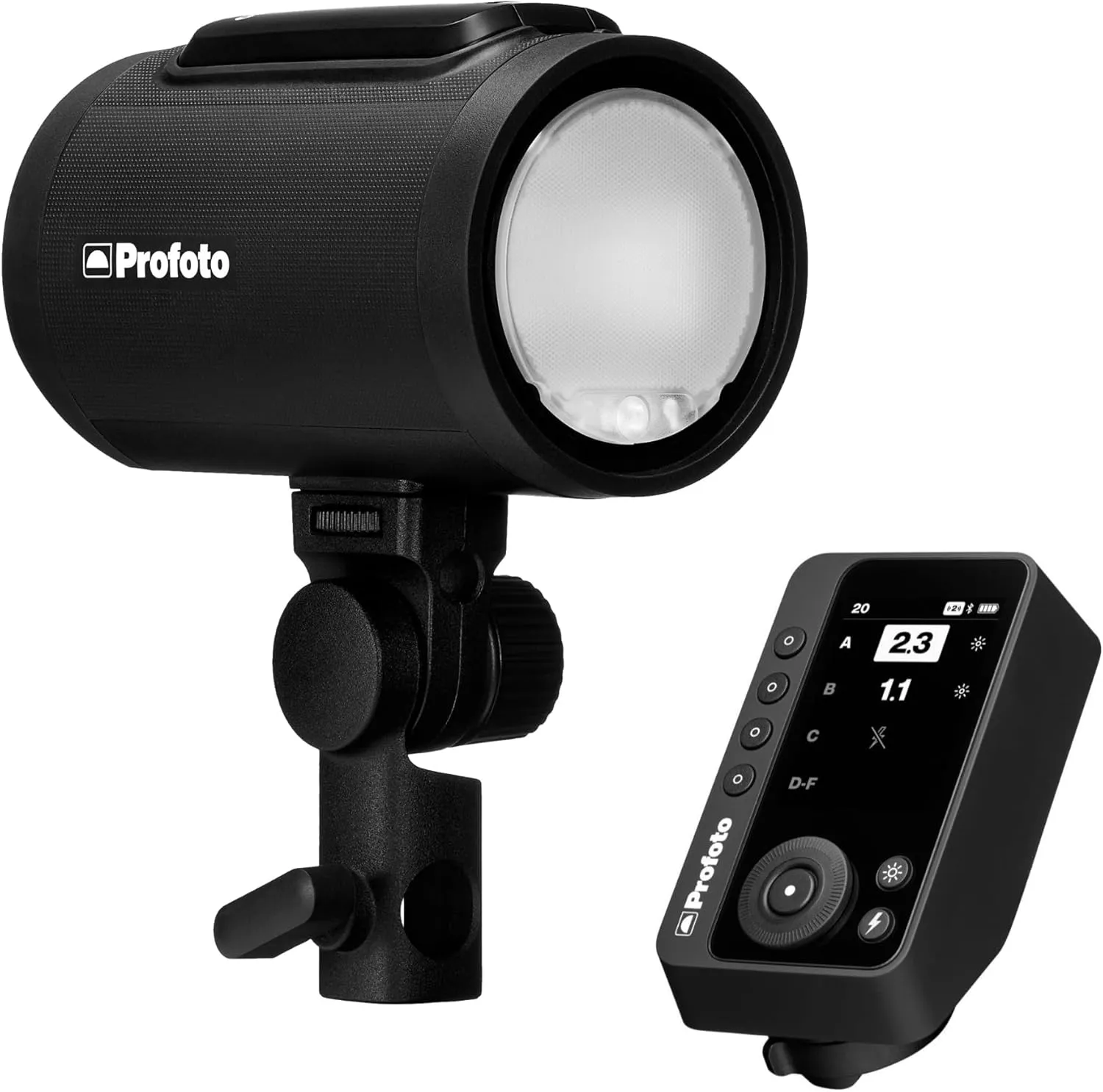 Profoto A2 Monolight Bundle with Profoto Connect Pro Remote with Hundred Channels, Large Screen, and 330 Feet Range (Non-TTL, Black) (2 Items)