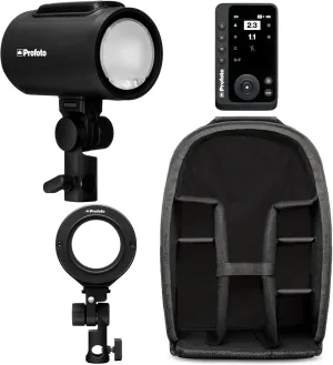 Profoto A2 Monolight with HSS, TTL, Recycle Time 0.1-1.6 sec and Pocket Size Bundle with Profoto Connect Pro Wireless Transmitter, Profoto Clic OCF Adapter II for A-Series Flashes (4 Items)