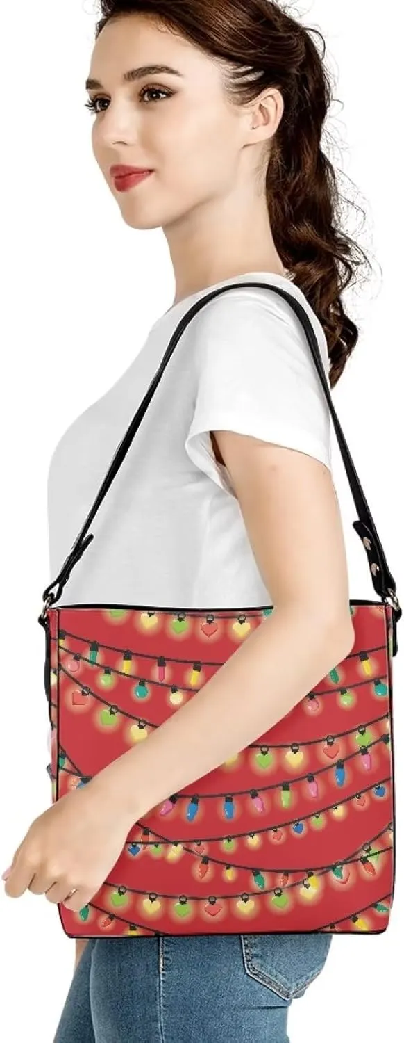 PU Leather Tote Bag Travel Hobo Handbag for Women Leather Crossbody Purse Shoulder Bag with Adjustable Strap