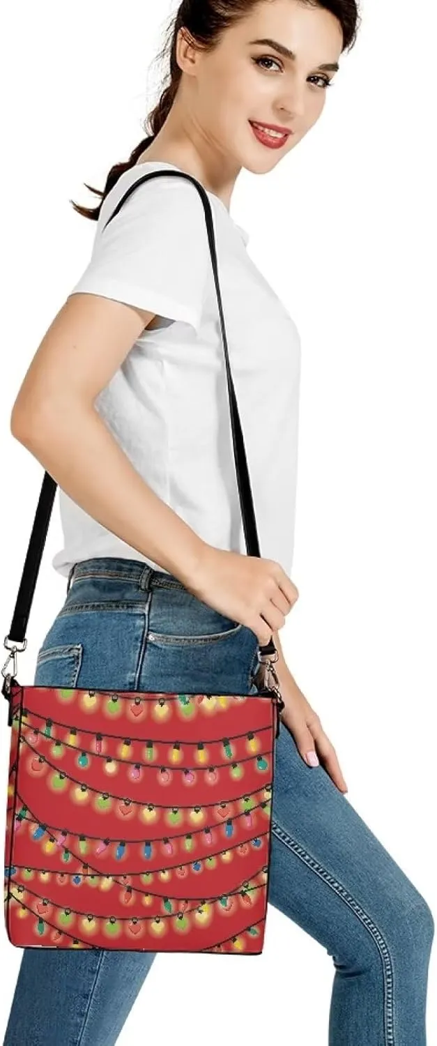 PU Leather Tote Bag Travel Hobo Handbag for Women Leather Crossbody Purse Shoulder Bag with Adjustable Strap