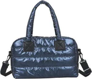 Puffer Tote Bag for Women, Quilted Cotton Padded Designer Handbag, Winter Down Padded Shoulder Bag