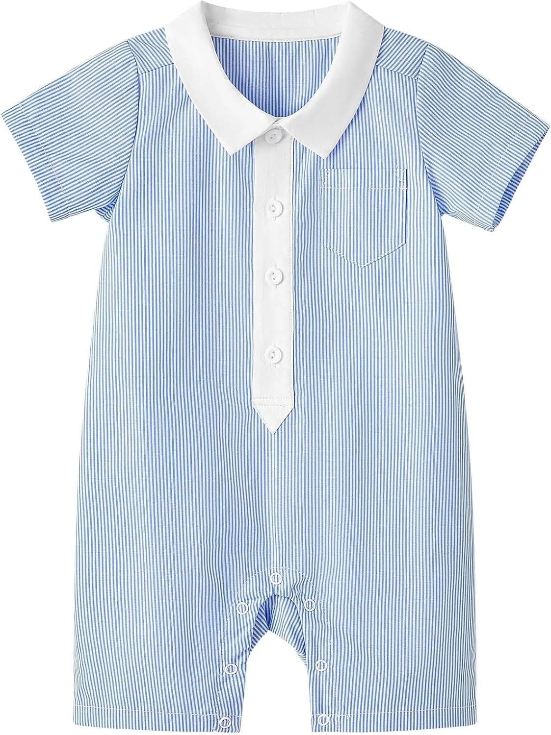 pureborn Baby Boys Girls Nautical Romper One-Piece Beach Outfit Summer Clothes 0-24 Months