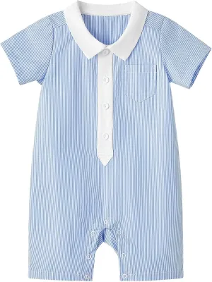 pureborn Baby Boys Girls Nautical Romper One-Piece Beach Outfit Summer Clothes 0-24 Months