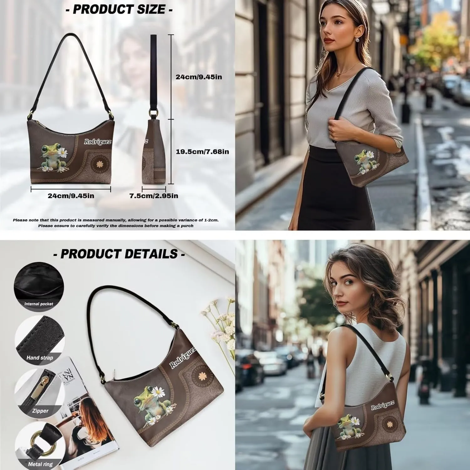 Purse and Wallet Set for Women Lightweight Underarm Purse Hobo Bag Shoulder Bag with Leather Wallet for Women Lady