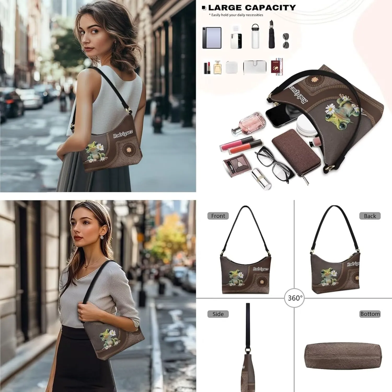 Purse and Wallet Set for Women Lightweight Underarm Purse Hobo Bag Shoulder Bag with Leather Wallet for Women Lady